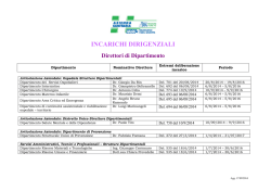Incarichi Dirigenziali 2014