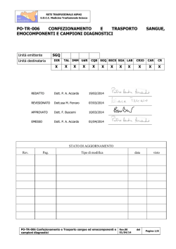 Rete Trasfusionale - Home - www.trasfusionalesciacca.info