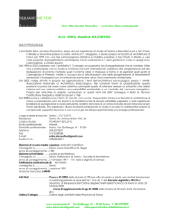 Arch. ERIKA JAMAHA PIACENTINO DATI PERSONALI