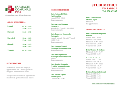 STUDI MEDICI - Farmacie Comunali Pisa
