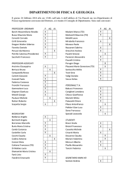 24/02/2014 - Dipartimento di Fisica e Geologia