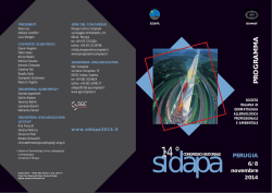14° Congresso Nazionale SIDAPA - Università degli Studi di Perugia