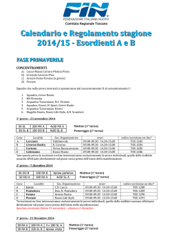 programma gare - Comitato Regionale Toscano