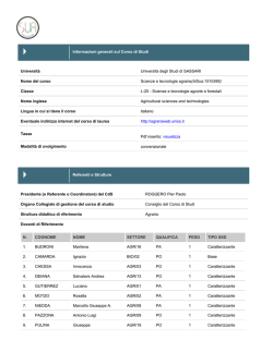 Scheda Unica Annuale 2014/2015 - Agraria