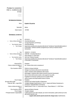 valentini-alberto-cv-ita - UNIIPUS – Istituto Privato Universitario