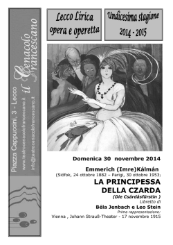 scarica il libretto - Teatro Cenacolo Francescano