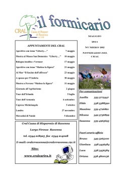 Maggio 2014 - CRAL - Cassa di Risparmio di Ravenna