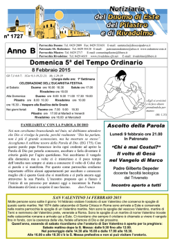 notiziario della settimana