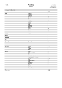 Preisliste