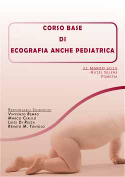 CORSO BASE DI ECOGRAFIA ANCHE PEDIATRICA