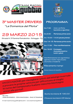 La Domenica del Pilota`` 29 MARZO 2015