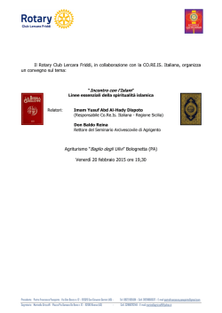 20 febbraio, Bolognetta (PA), "Incontro con l`Islam"
