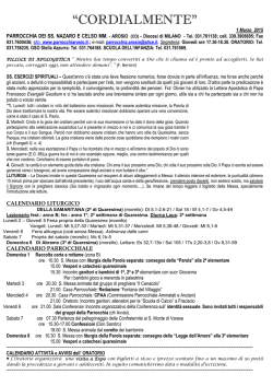 “CORDIALMENTE” - ORATORIO SAN LUIGI di AROSIO