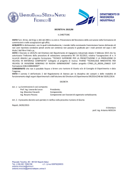 decreto n. 2015/80 - Università degli Studi di Napoli Federico II