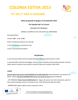 Scarica il programma della colonia estiva 2015