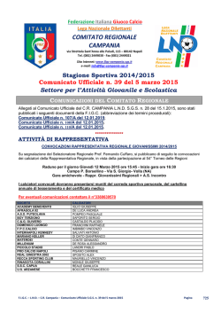 C.U. S.G.S. n. 39 del 5.03.2015