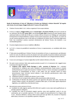 n&deg;156 - 2014/2015 - FIGC Settore Tecnico Coverciano