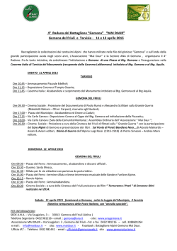 Programma 2015 - Battaglione Alpini Gemona