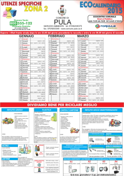 Ecocalendario Utenze Specifiche Zona 2