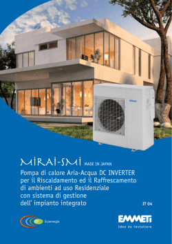 Pompa di calore Aria-Acqua DC INVERTER per il