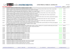 LISTINO PREZZI AL PUBBLICO - 31 MARZO 2015