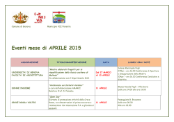 Eventi mese di APRILE 2015