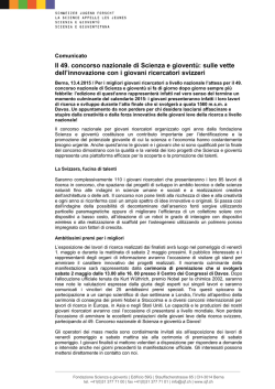 Il 49. concorso nazionale di Scienza e giovent&ugrave;: sulle vette dell