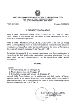nominacommissione - Cisl scuola Venezia