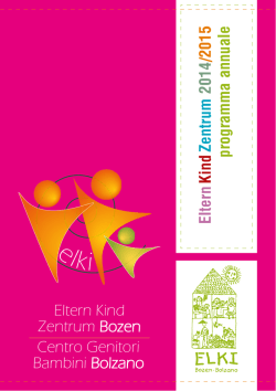 Eltern Kind Zentrum 2014 /2015 programma annuale Centro
