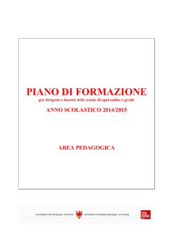 Piano di formazione 2014/15