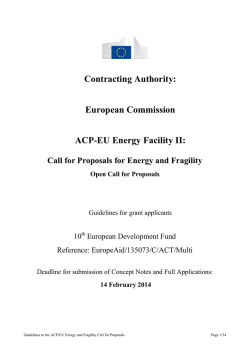 Call for Proposals - ProgramasUE.info