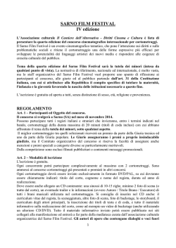 SARNO FILM FESTIVAL IV edizione