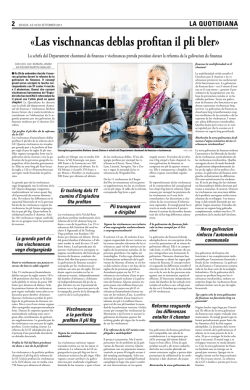 intervista cun cussegliera guvernativa Barbara Janom Steiner La