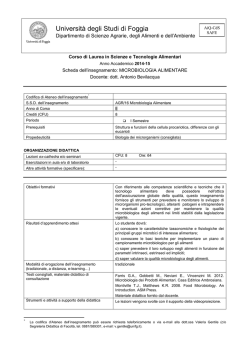 Programma - Università degli Studi di Foggia