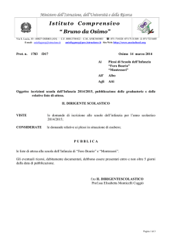 Liste di attesa - I.C. Bruno da Osimo