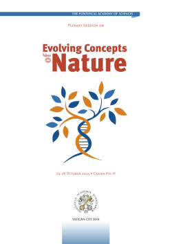 Evolving Concepts of Nature - Pontifical Academy of Sciences