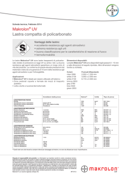 Makrolon&reg; UV Lastra compatta di policarbonato