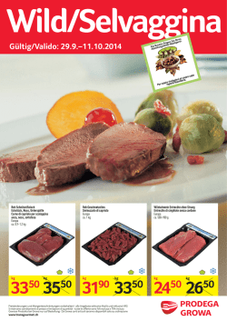 G&uuml;ltig/Valido: 29.9.&ndash;11.10.2014 Wild/Selvaggina