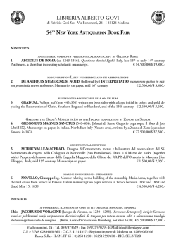 LIBRERIA ALBERTO GOVI - Libreria Antiquaria Alberto Govi