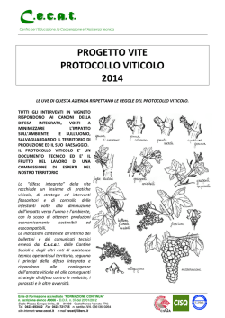 progetto vite protocollo viticolo 2014