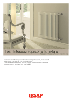 Tesi Interassi equator e lamellare