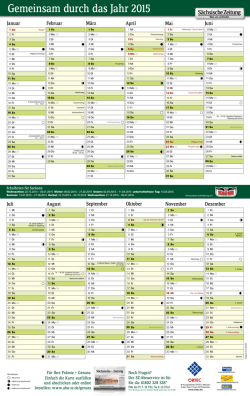 Jahreskalender 2015