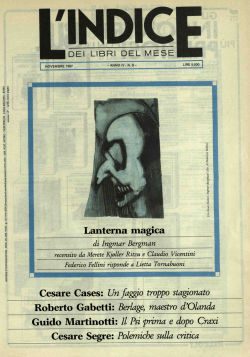 Lanterna magica Cesare Cases: Un faggio troppo