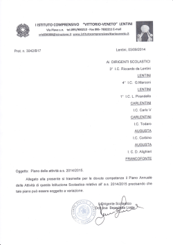 Piano delle Attivit&agrave; a.s.2014-15 - 1&deg; Istituto Comprensivo "Vittorio
