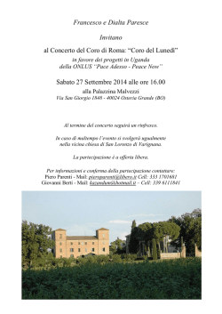 Francesco e Dialta Paresce Invitano al Concerto del