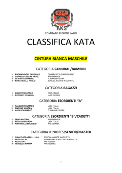 CLASSIFICA KATA - AKS Italia