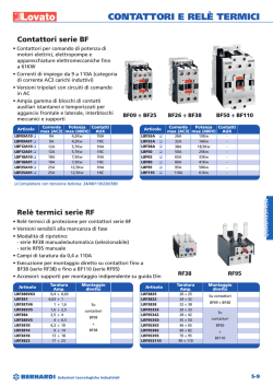 CONTATTORI E REL&Egrave; TERMICI