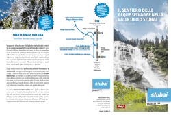 il sentiero delle acque selvagge nella valle dello stubai