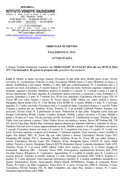 Fallimento n 75-13 - Istituto Vendite Giudiziarie Treviso