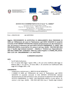 PROVVEDIMENTO AUTOTUTELA ANNULLAMENTO PROCEDURA